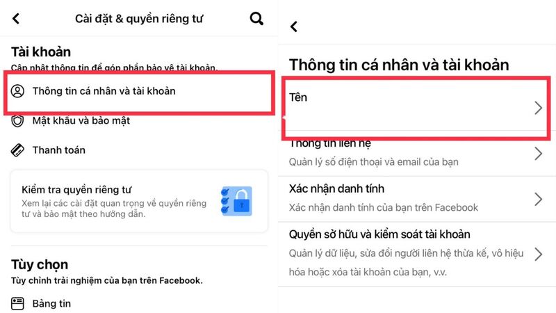 Hướng dẫn cách đổi tên Facebook trên điện thoại