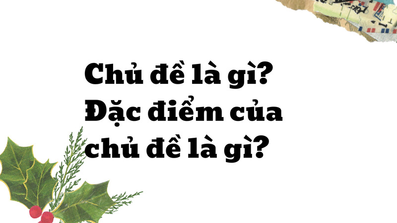 Tìm hiểu về đặc điểm của Chủ đề