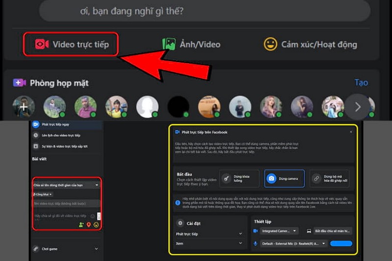 Cách phát trực tiếp trên Facebook bằng máy tính